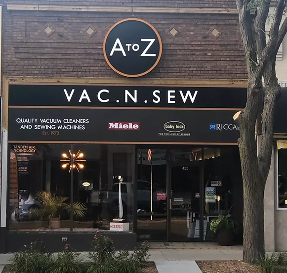 Front of A to Z Vac N Sew Building in Norfolk, Nebraska